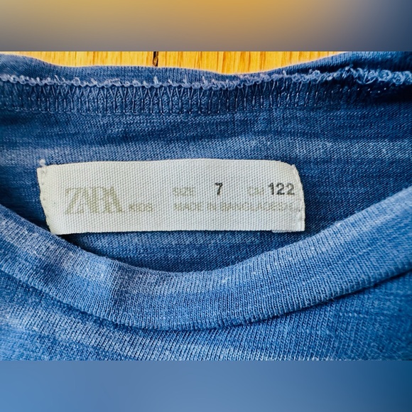 Zara & Under Armour Blue Long-Sleeved T-Shirts size 7 - Picture 4 of 9